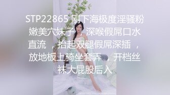 STP22865 刚下海极度淫骚粉嫩美穴妹子 ，深喉假屌口水直流 ，抬起双腿假屌深插 ，放地板上骑坐套弄 ，开档丝袜大屁股后入