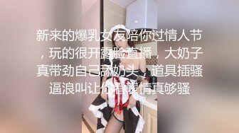 新来的爆乳女友陪你过情人节，玩的很开露脸直播，大奶子真带劲自己舔奶头，道具插骚逼浪叫让你看表情真够骚